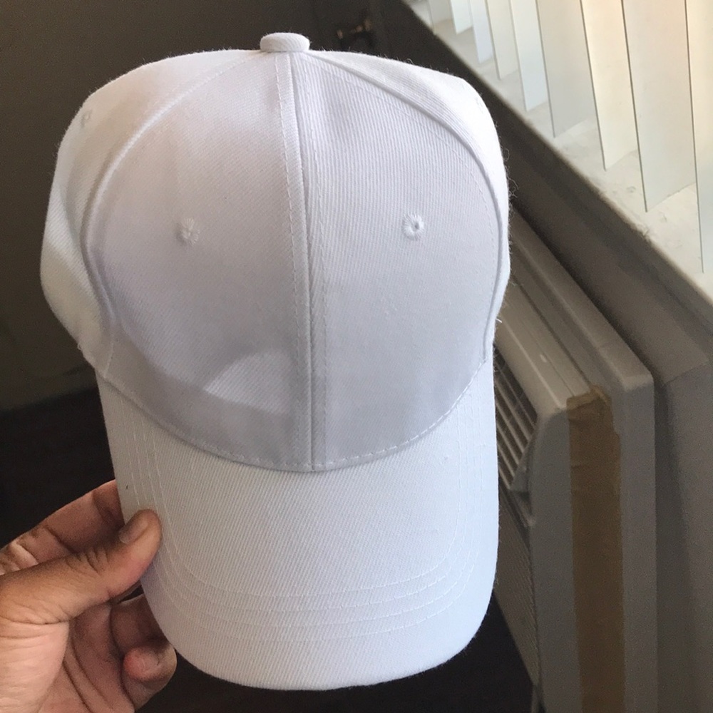 Brand new white hat never worn